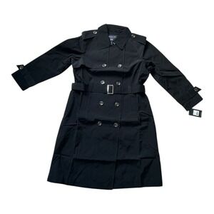 London Fog - Women's Double-Breasted Trench Coat (XL) - Belted Long Jacket